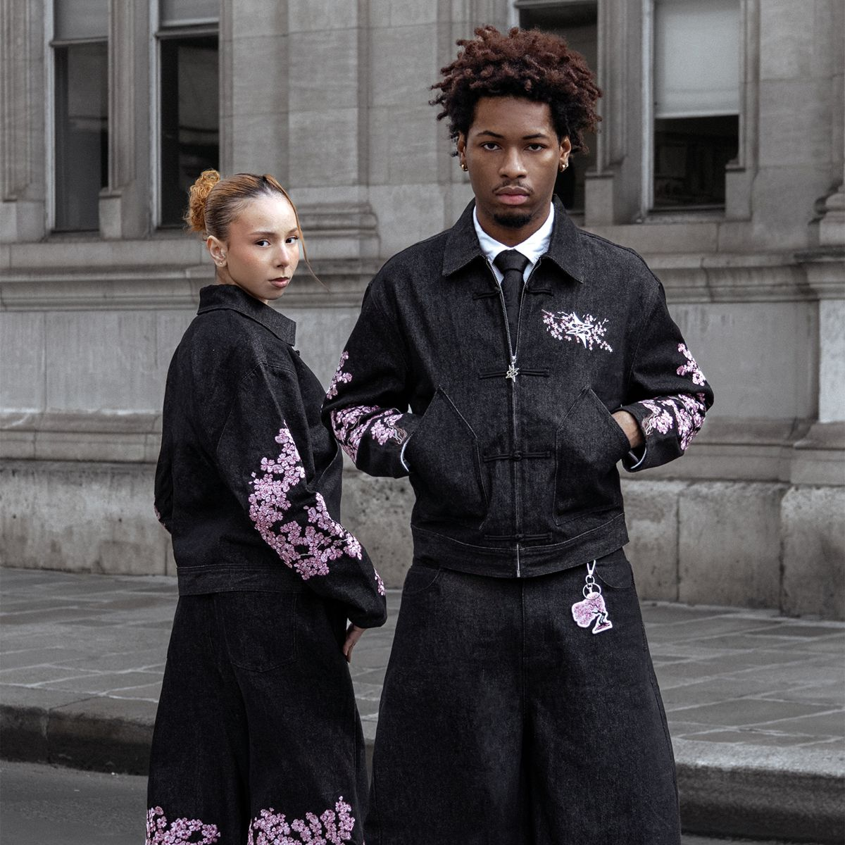 Bushidō denim jacket Noir - Neptunz