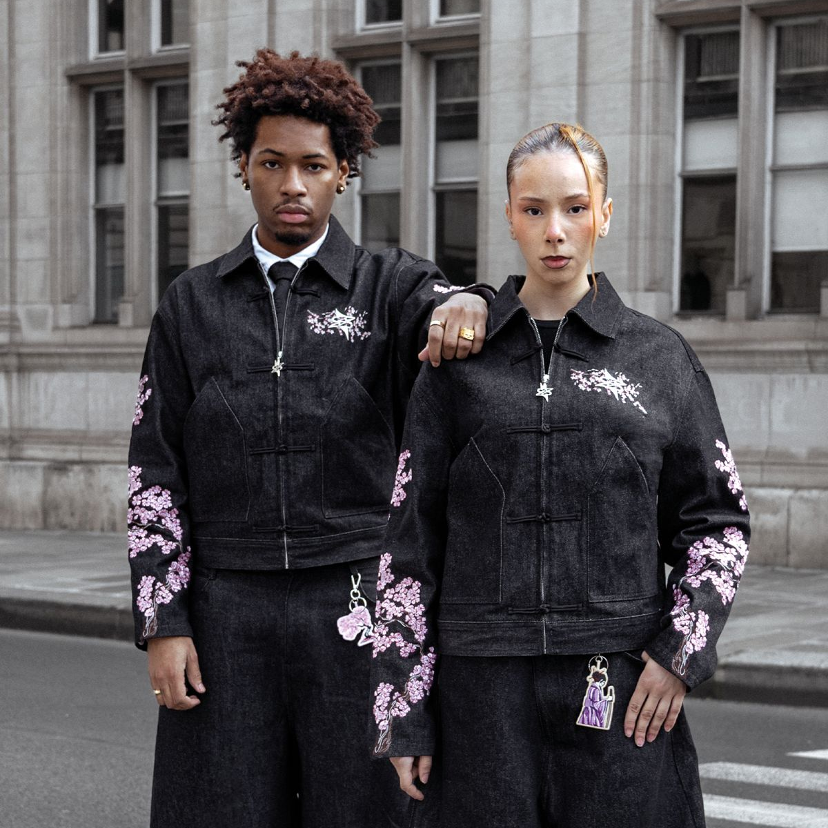 Bushidō denim jacket Noir - Neptunz