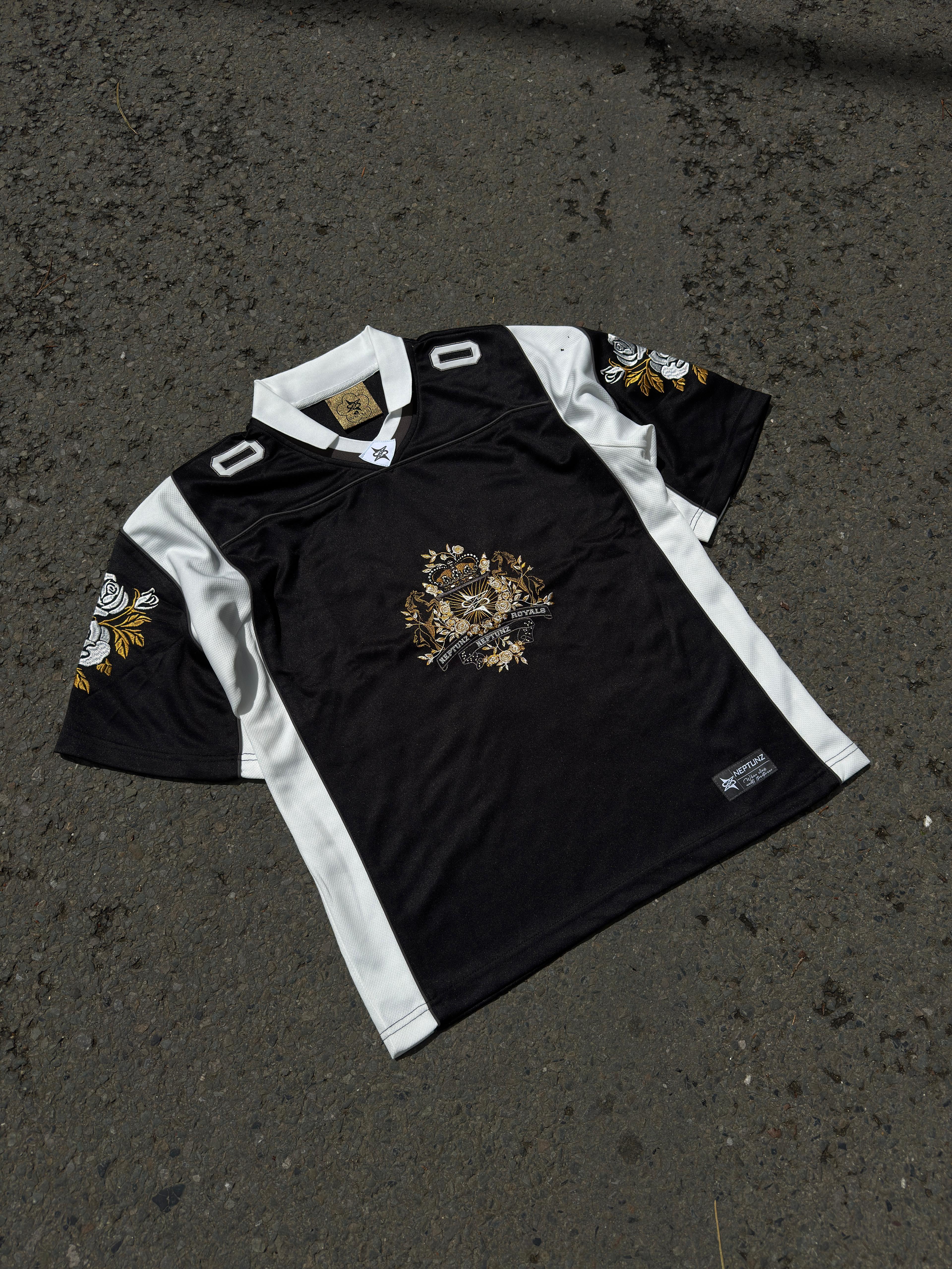 ROYAL BLOOM JERSEY NOIR